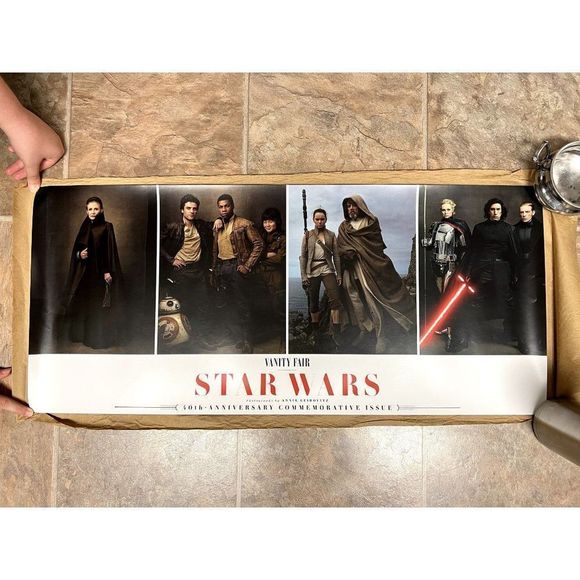 Vanity Fair Other - Vanity Fair Star Wars The Last Jedi 40th Anniversary Poster Original Tube
